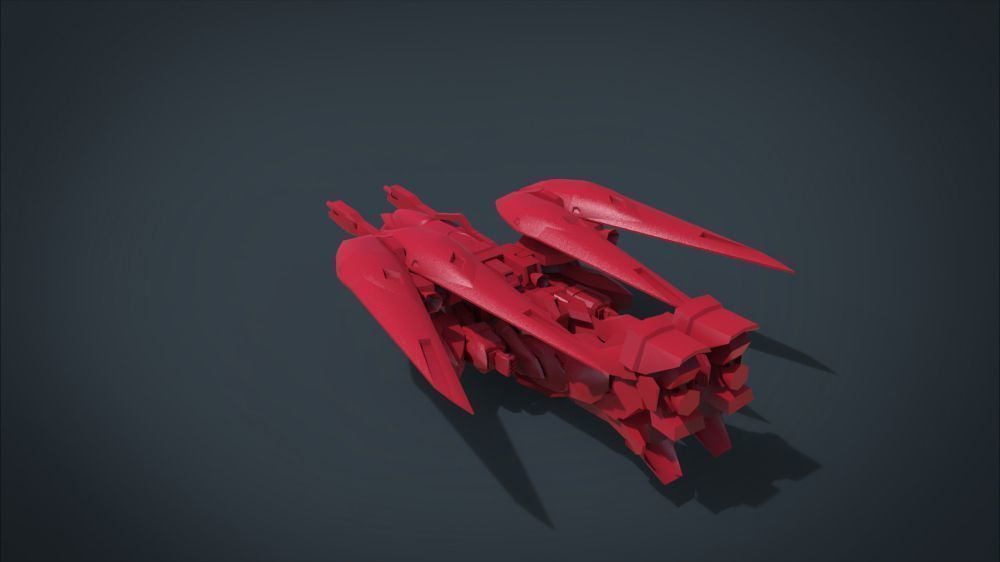 Wing 01x SpaceShip Low-poly 3D model_52