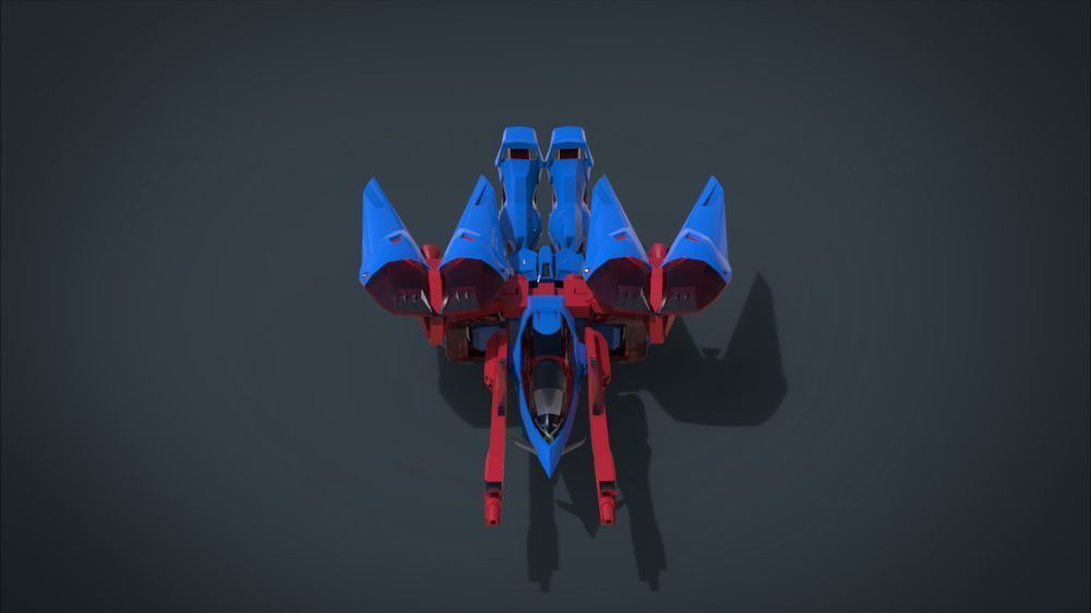 Wing 01x SpaceShip Low-poly 3D model_20