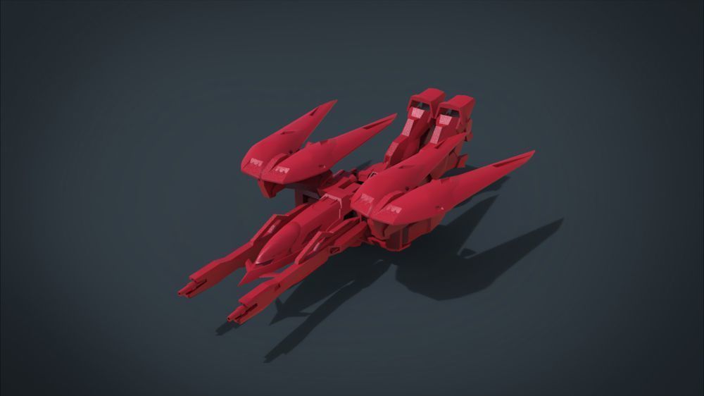 Wing 01x SpaceShip Low-poly 3D model_44