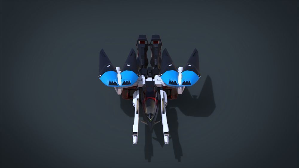 Wing 01x SpaceShip Low-poly 3D model_14