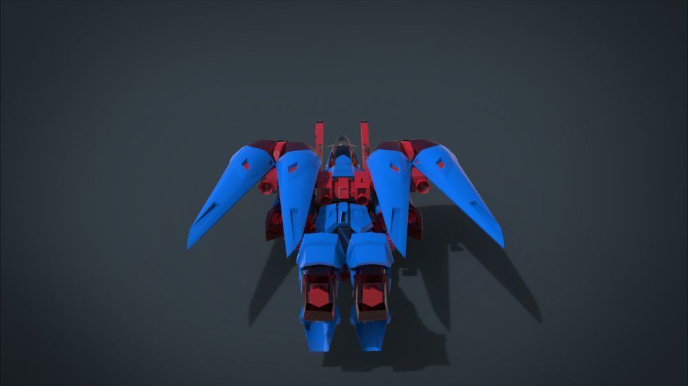 Wing 01x SpaceShip Low-poly 3D model_28