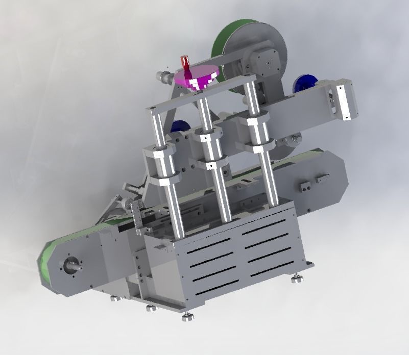 Table type labeling machine 3D model_2