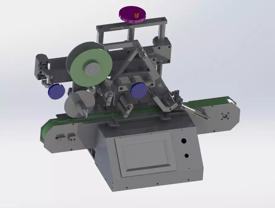 Table type labeling machine 3D model_0