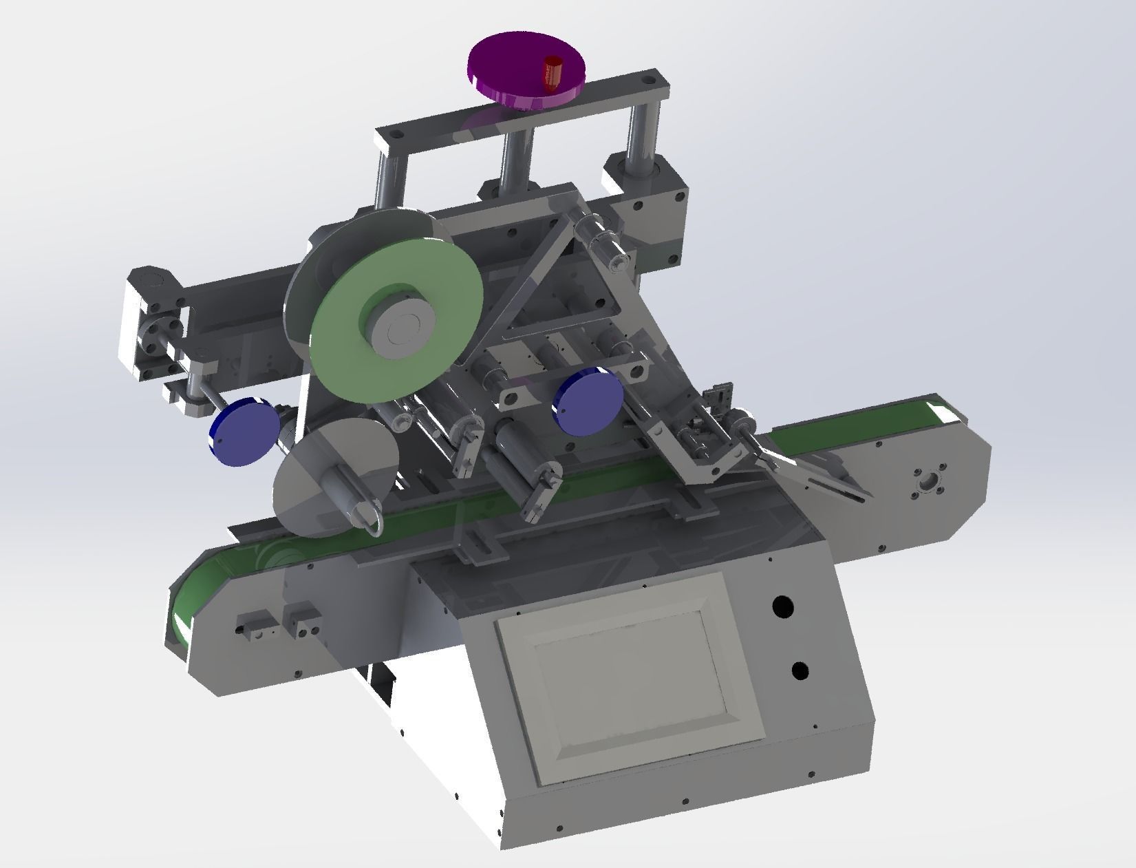 Table type labeling machine 3D model_7