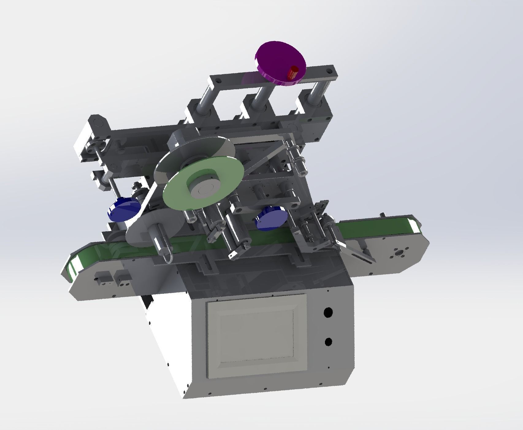 Table type labeling machine 3D model_1