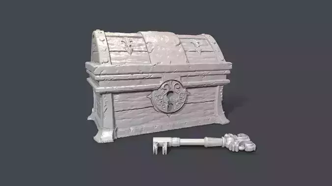 Sunken Treasure Chest with Key