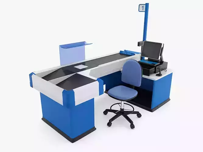 Supermarket - Cash Counter  3D model