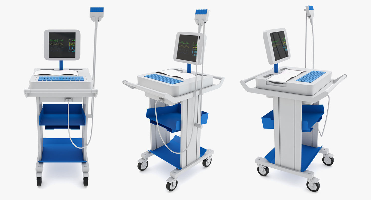 Medical - Wireless Digital Electrocardiograph  3D model_1