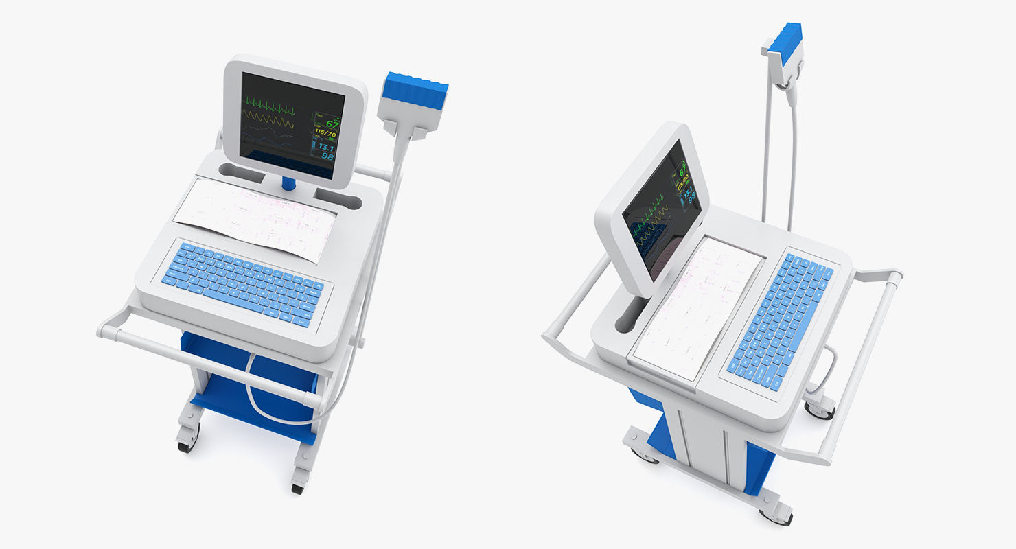 Medical - Wireless Digital Electrocardiograph  3D model_6
