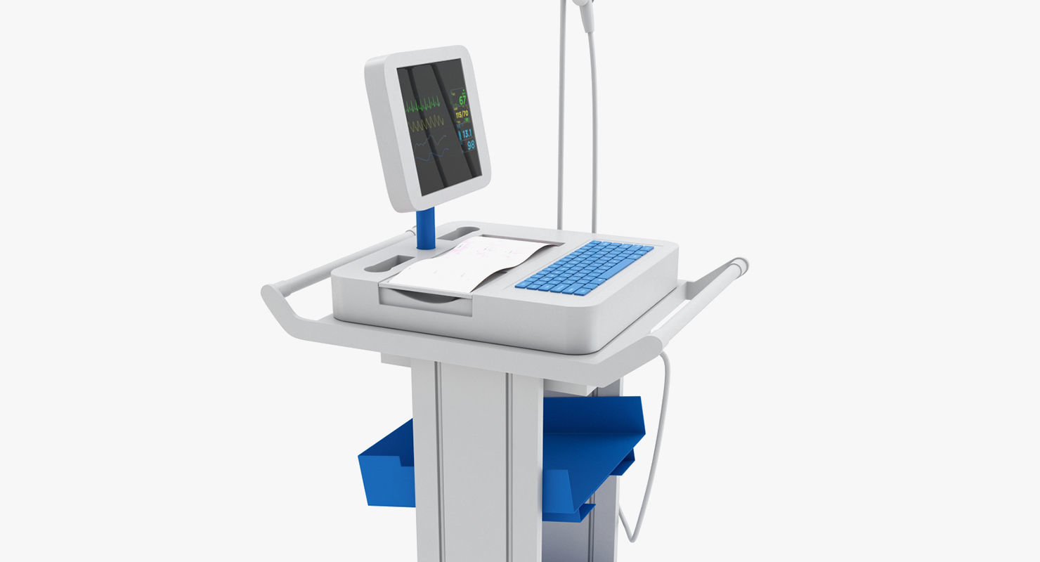 Medical - Wireless Digital Electrocardiograph  3D model_2