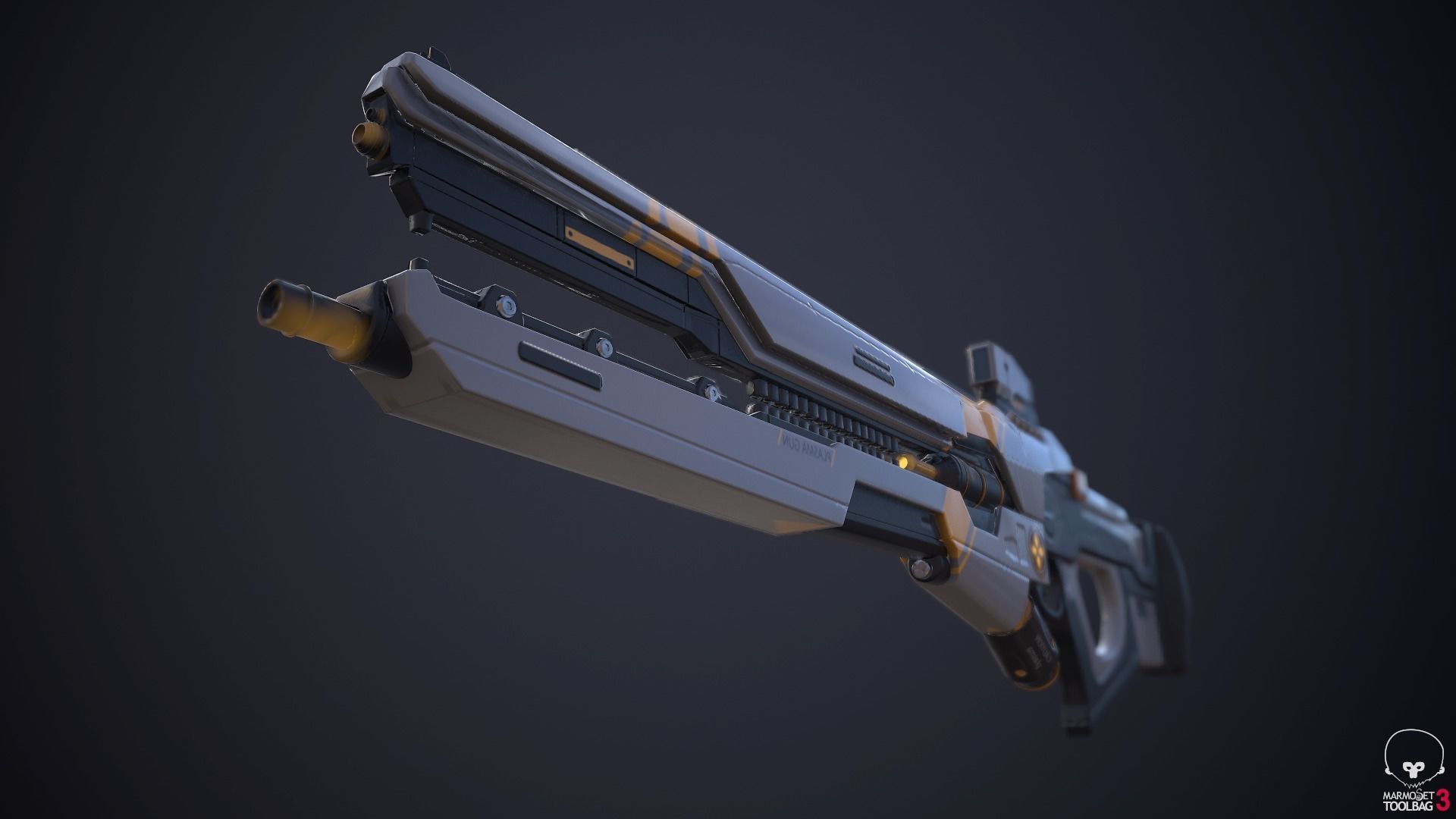 Ranger with plasma gun Low-poly 3D model_4