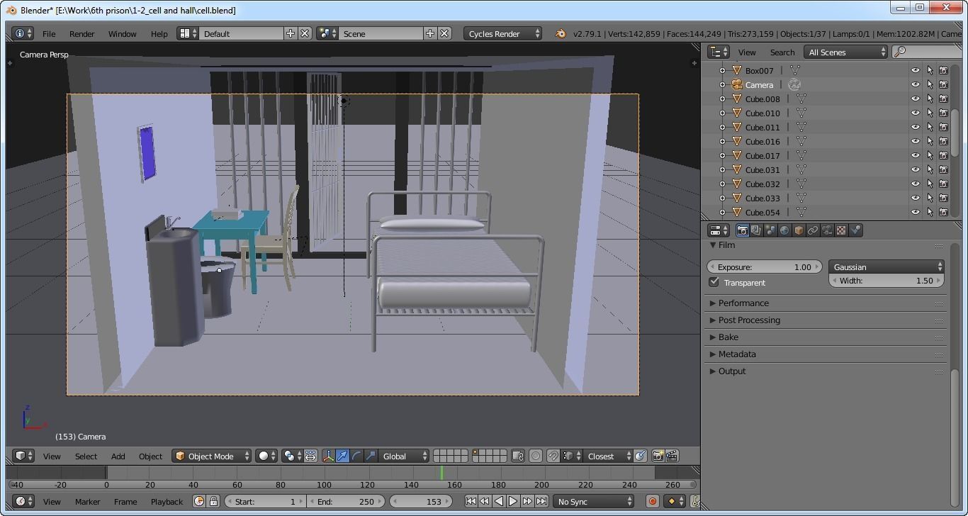 Prison Cell 3D model_4