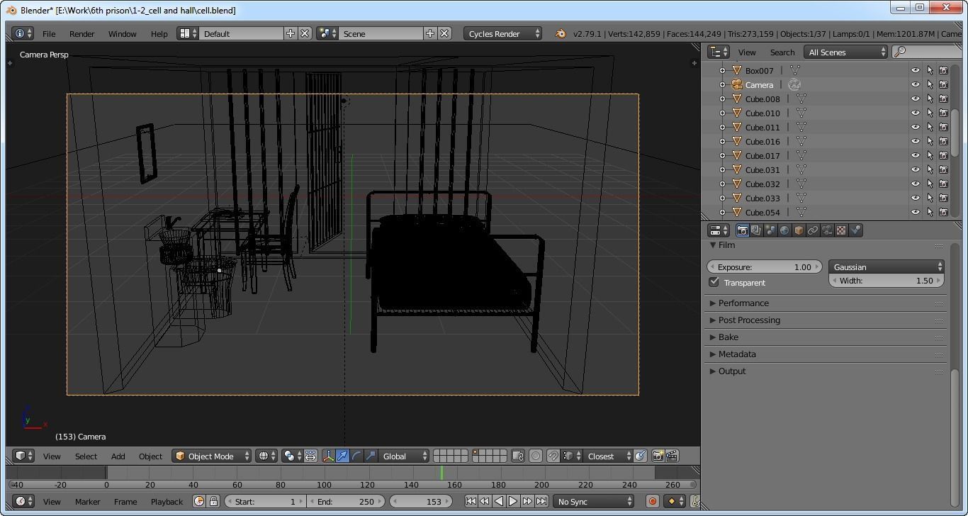 Prison Cell 3D model_2