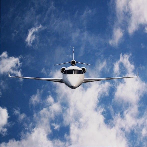 Lowpoly Dassault Falcon 8x luxury jet Low-poly 3D model_4