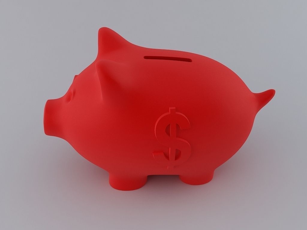 Piggy Money Bank 3D print model_5