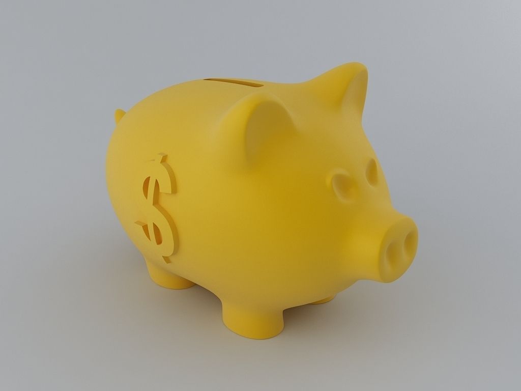 Piggy Money Bank 3D print model_3