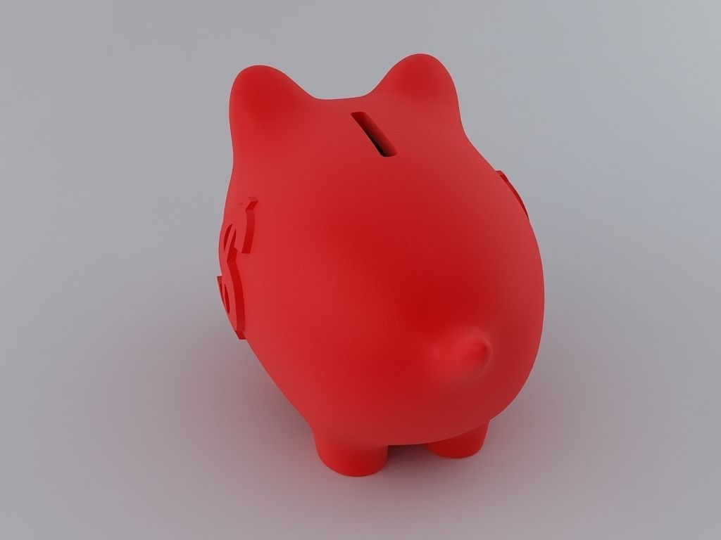 Piggy Money Bank 3D print model_1
