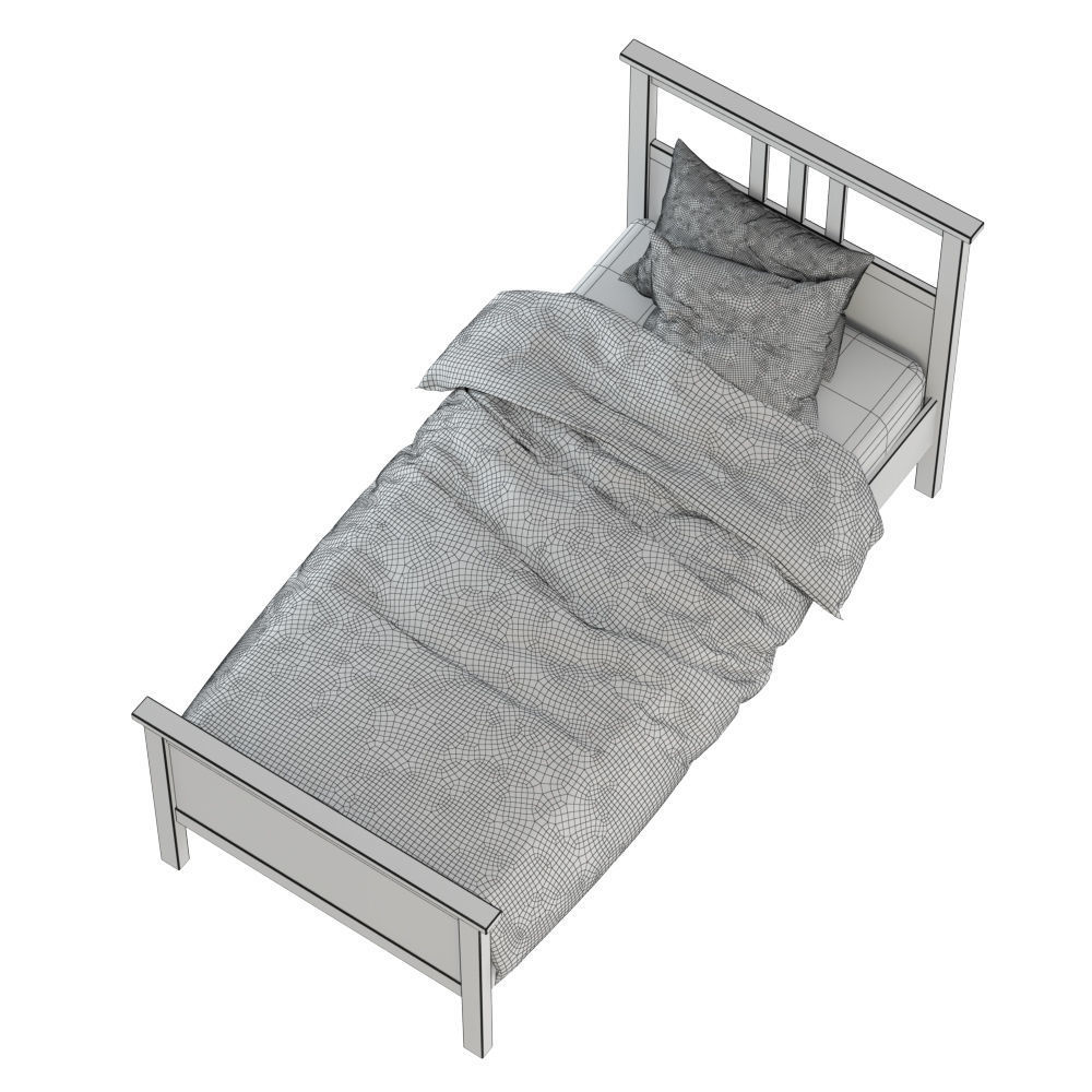 Bed Hemnes 3D model_7