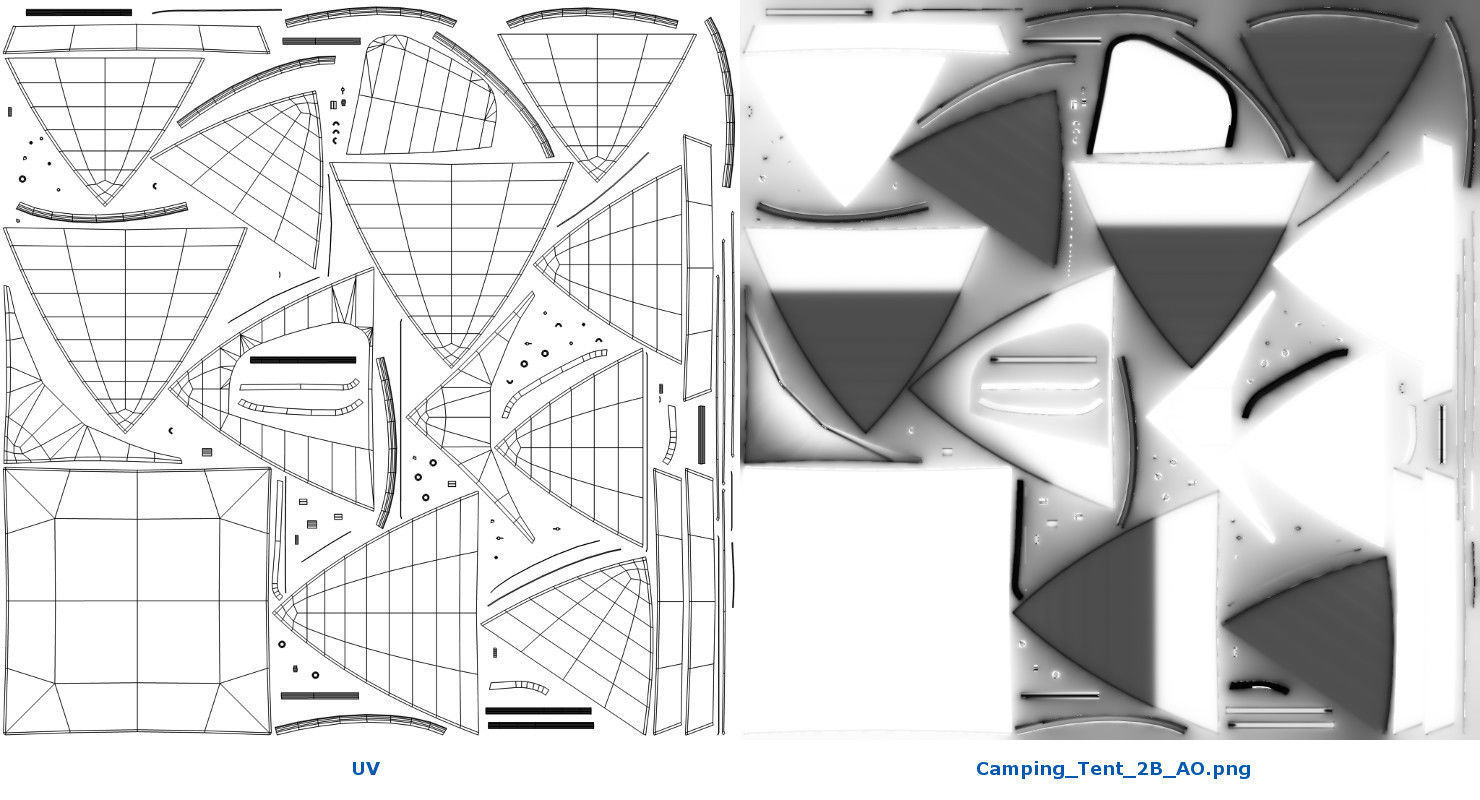 Camping Tent 2B Low-poly 3D model_9