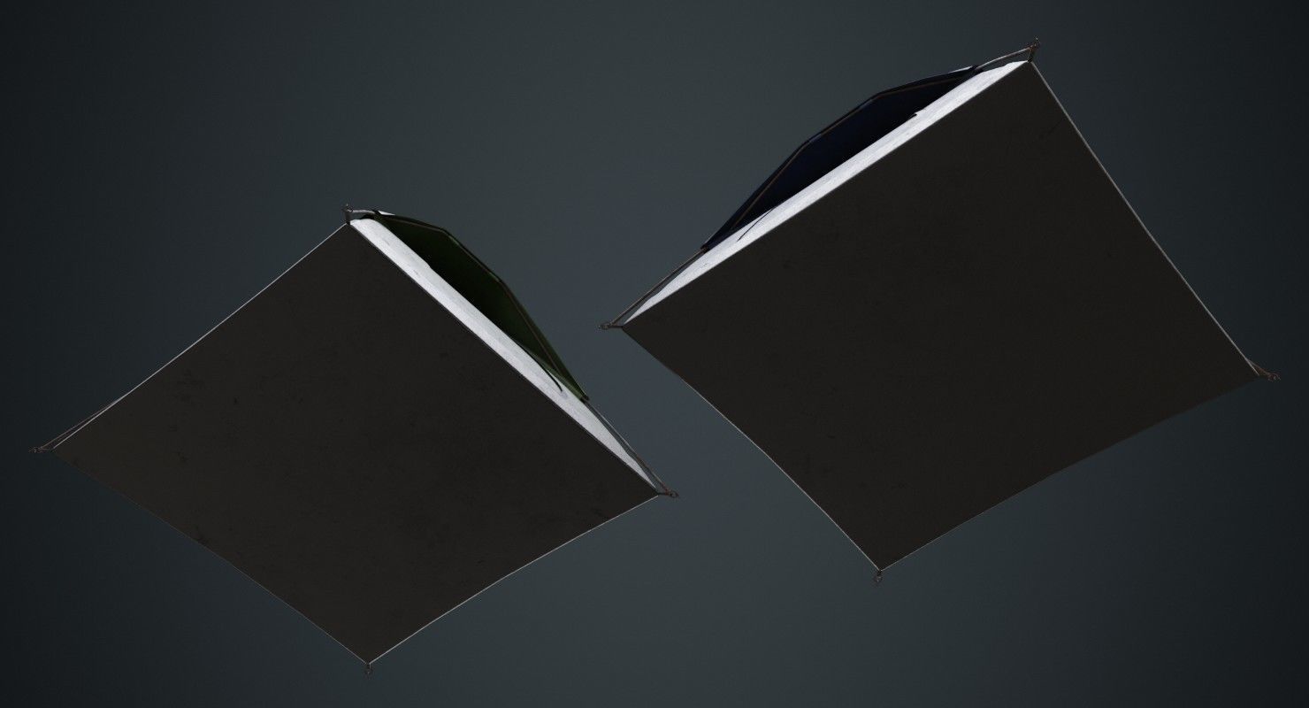 Camping Tent 2B Low-poly 3D model_2