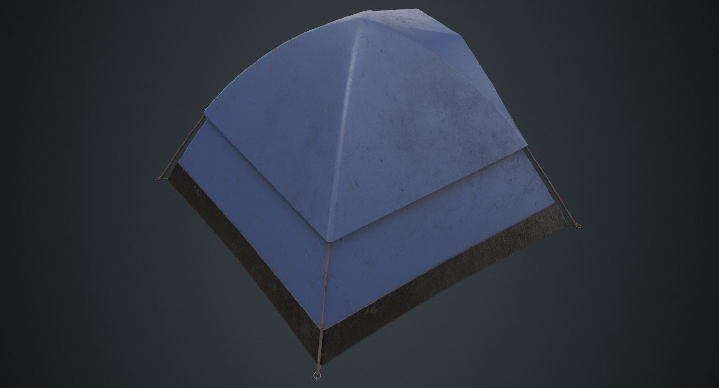 Camping Tent 2B Low-poly 3D model_5