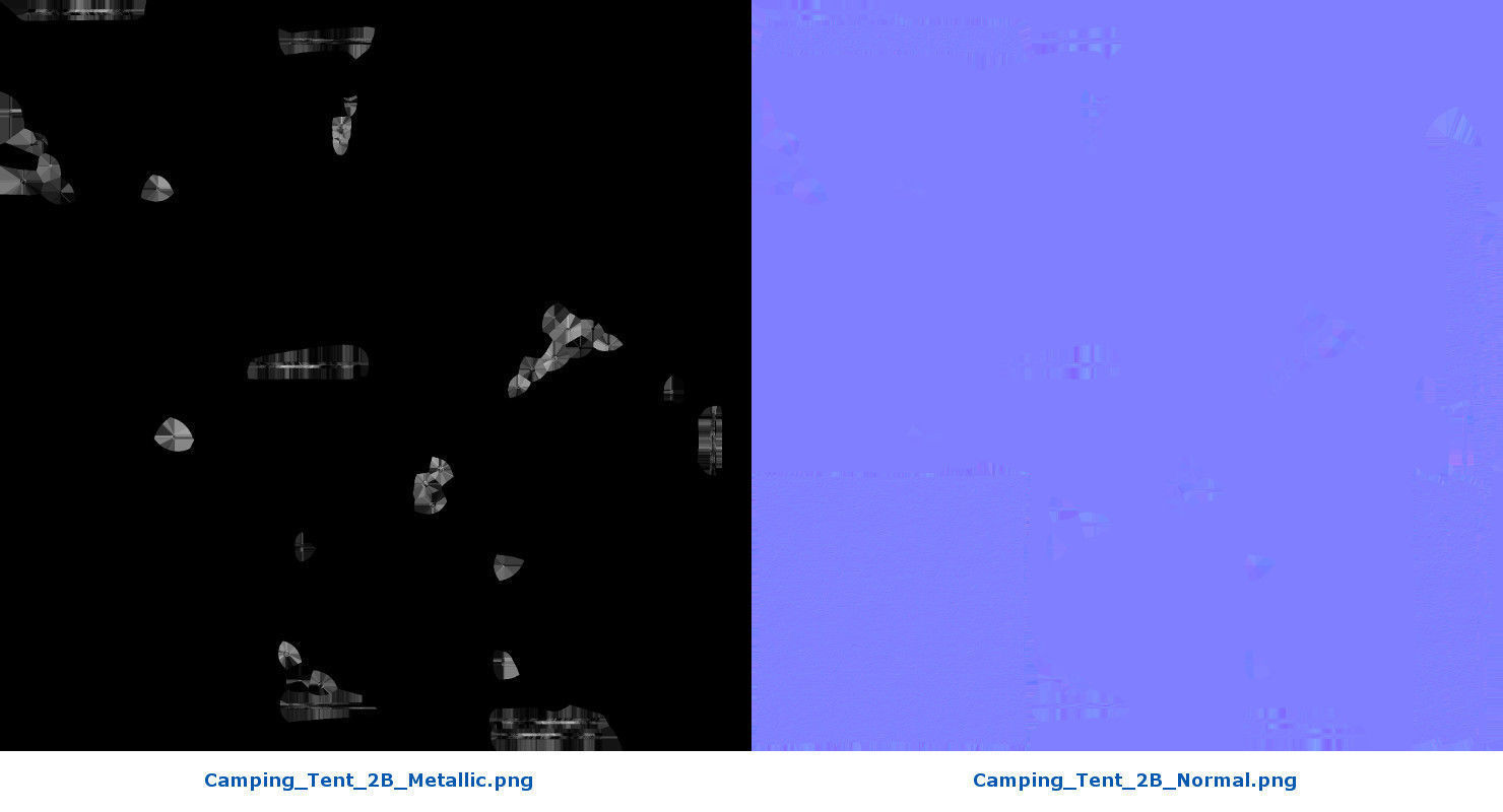 Camping Tent 2B Low-poly 3D model_11