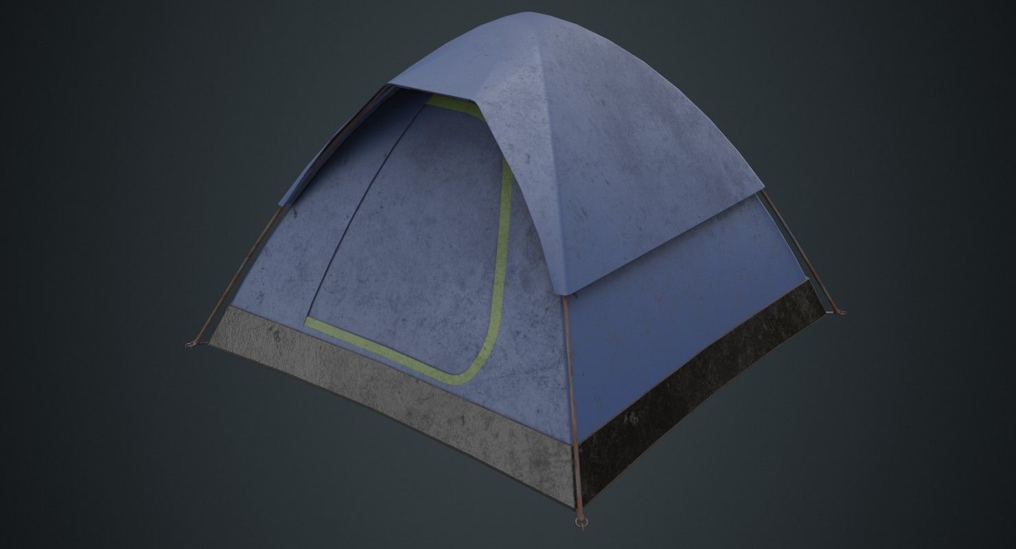 Camping Tent 2B Low-poly 3D model_3