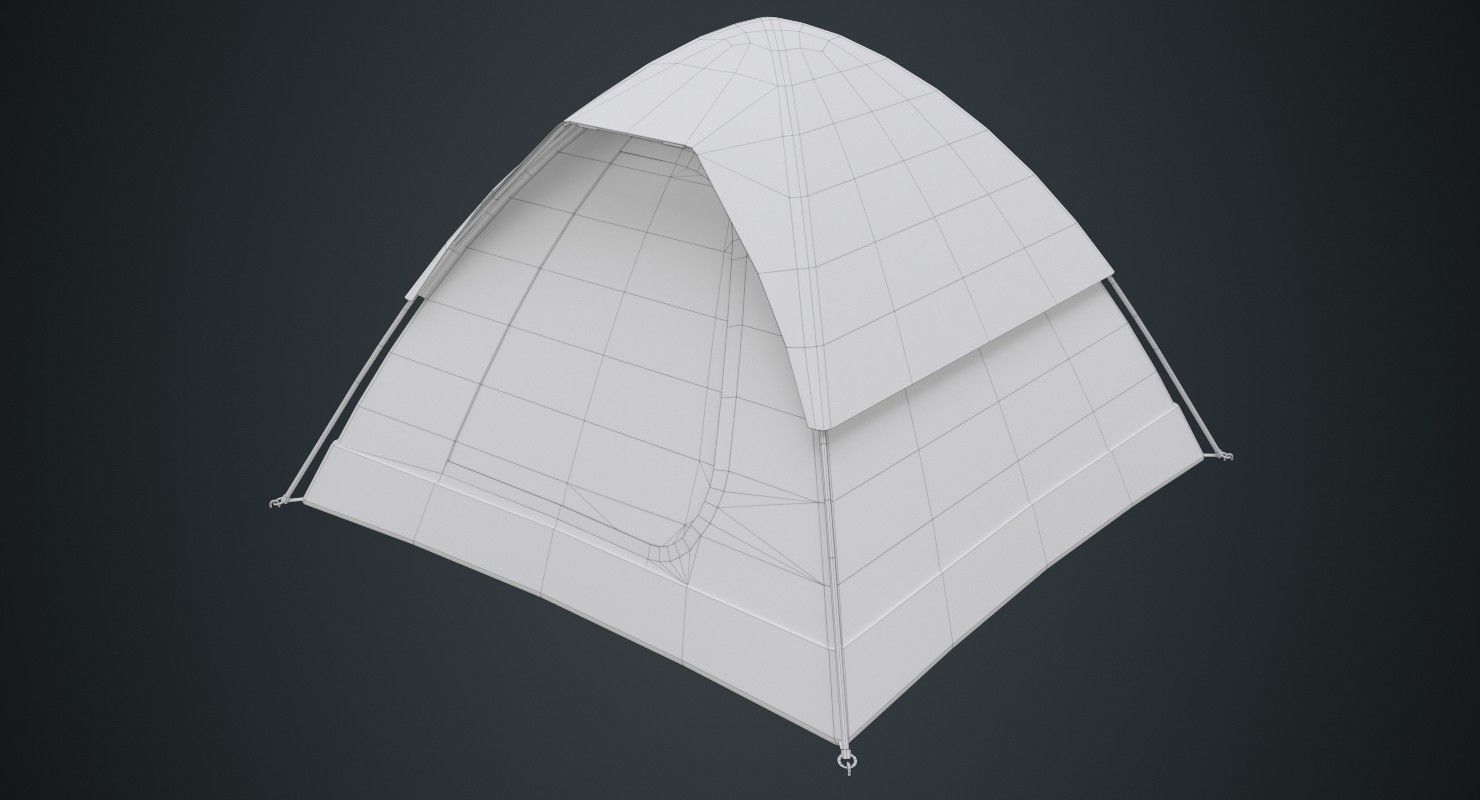 Camping Tent 2B Low-poly 3D model_8