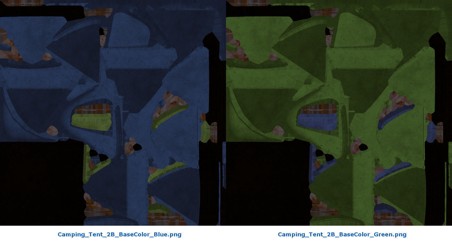 Camping Tent 2B Low-poly 3D model_10