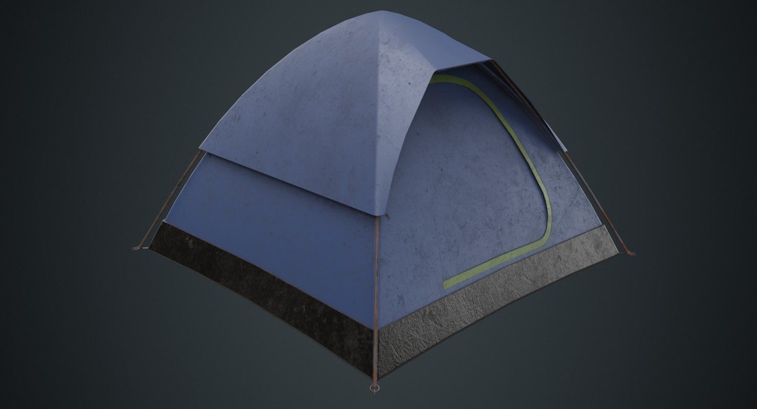 Camping Tent 2B Low-poly 3D model_4