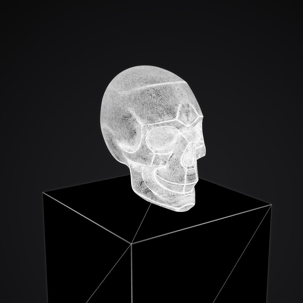 Stylized Skull 3D print model_9