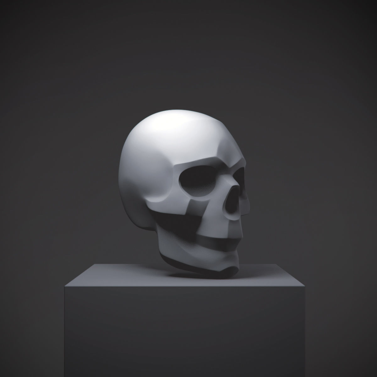 Stylized Skull 3D print model_8