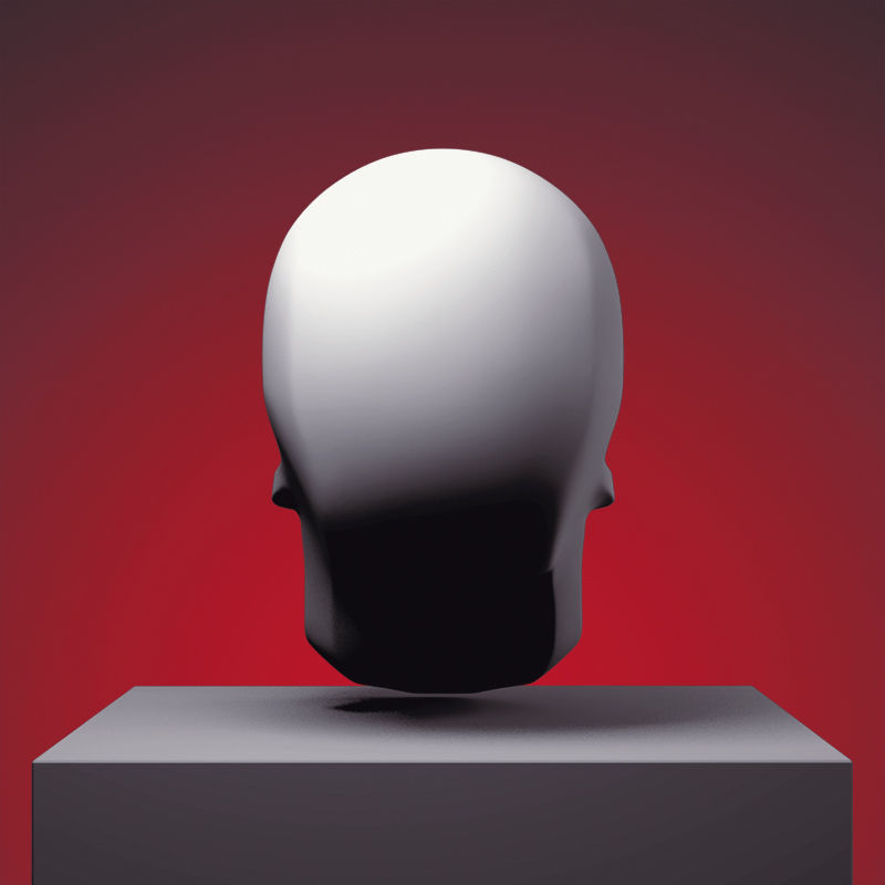 Stylized Skull 3D print model_4