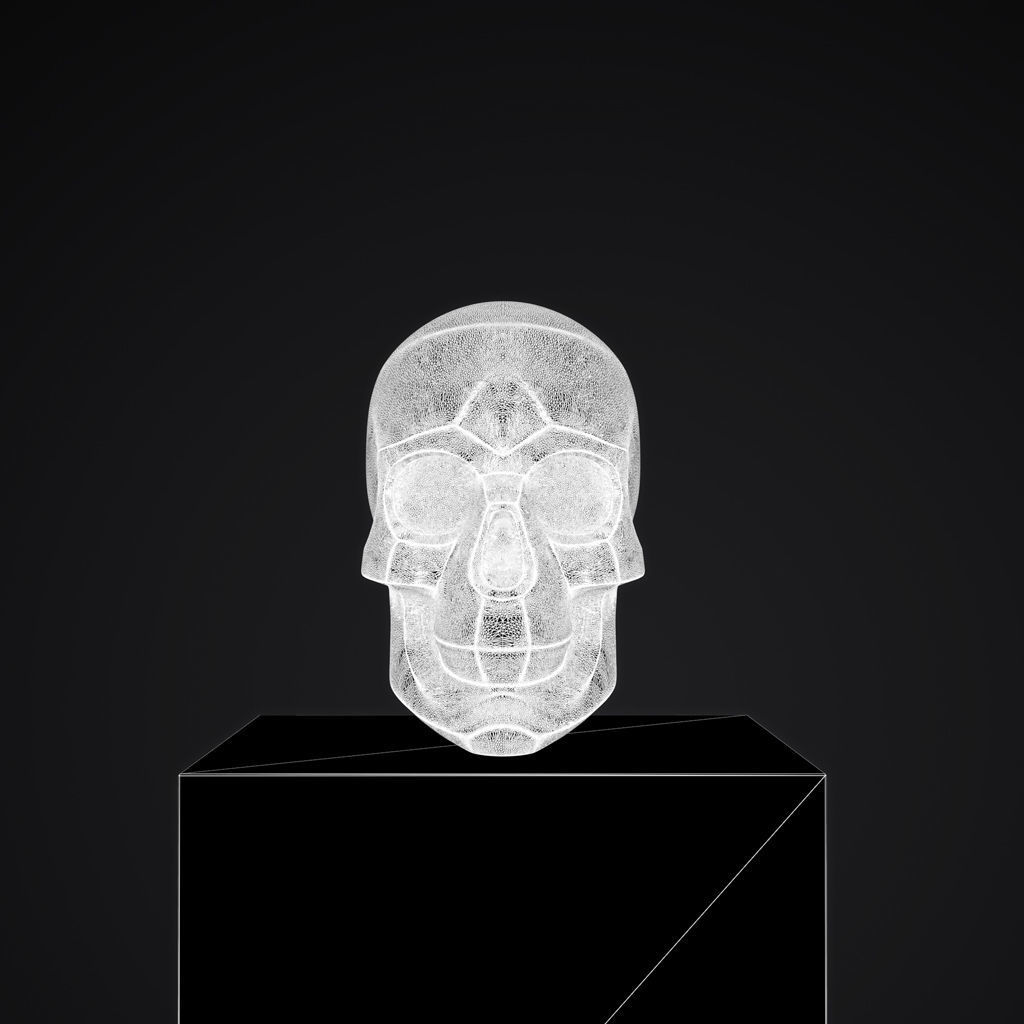 Stylized Skull 3D print model_10