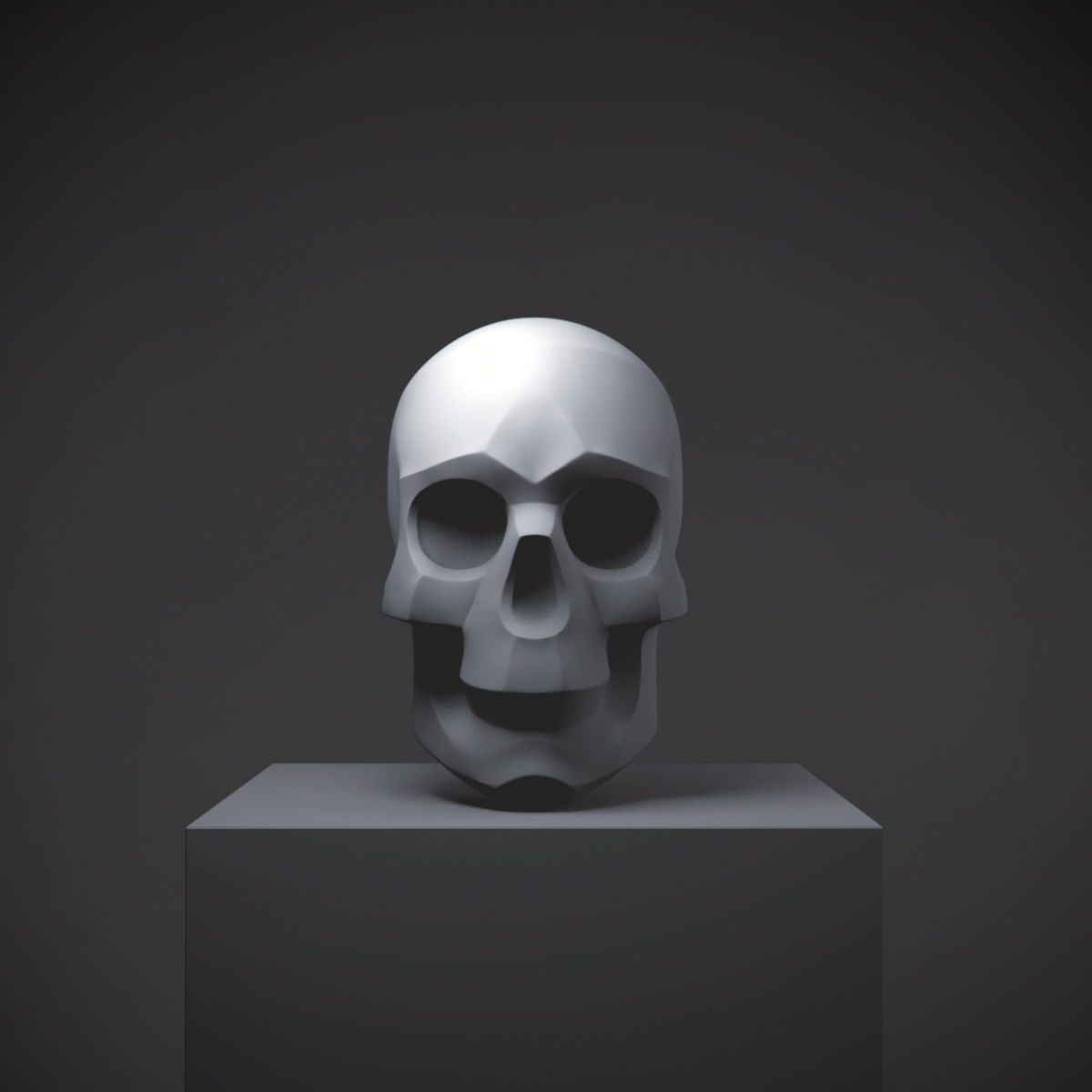Stylized Skull 3D print model_7