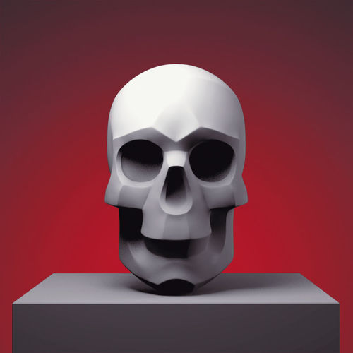 Stylized Skull 3D print model