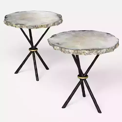 Green Agate Tripod Table  3D model