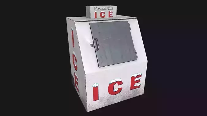 Low Poly PBR Ice Box 1
