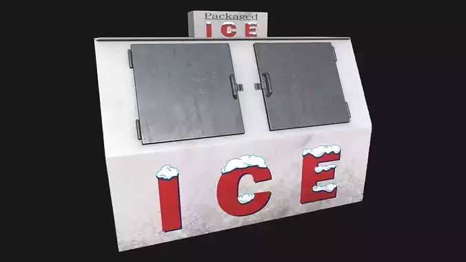 Low Poly PBR Ice Box 2