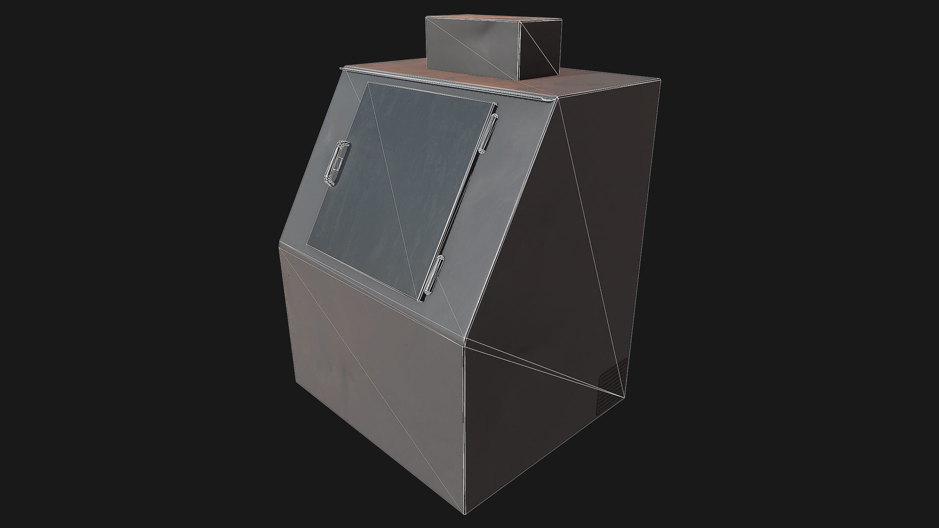 Low Poly PBR Ice Boxes Low-poly 3D model_8
