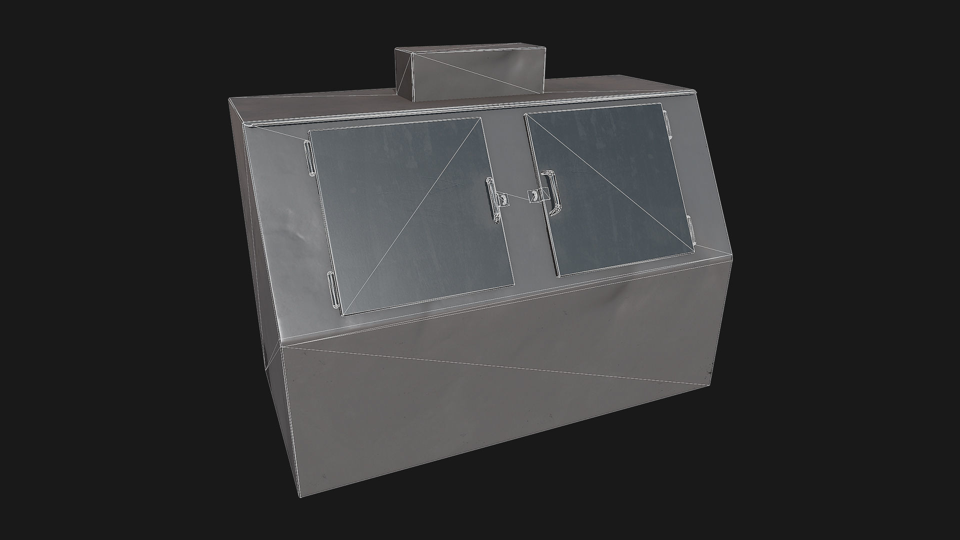 Low Poly PBR Ice Boxes Low-poly 3D model_12
