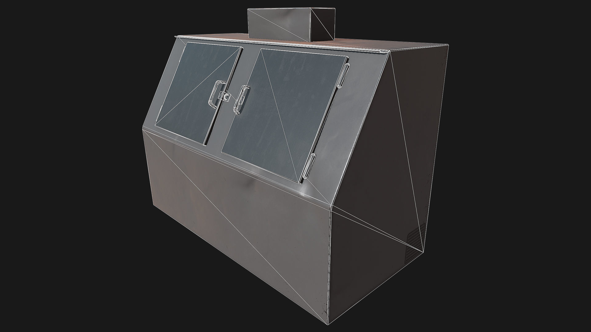 Low Poly PBR Ice Boxes Low-poly 3D model_14