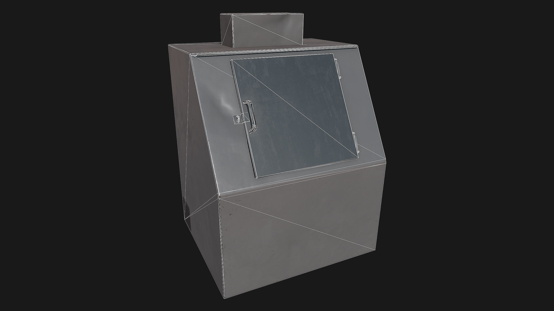 Low Poly PBR Ice Boxes Low-poly 3D model_6