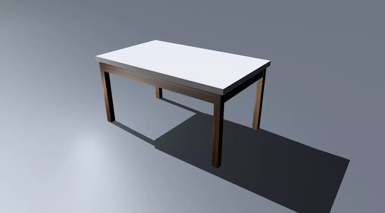 Table Low-poly 3D model_0