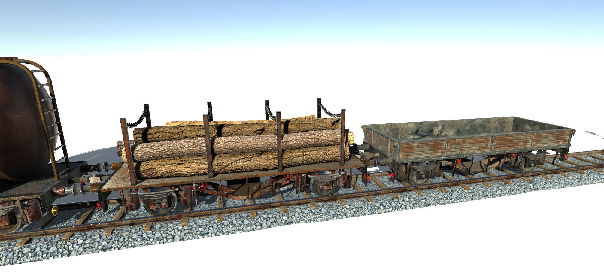 Train Construction Kit Low-poly 3D model_4