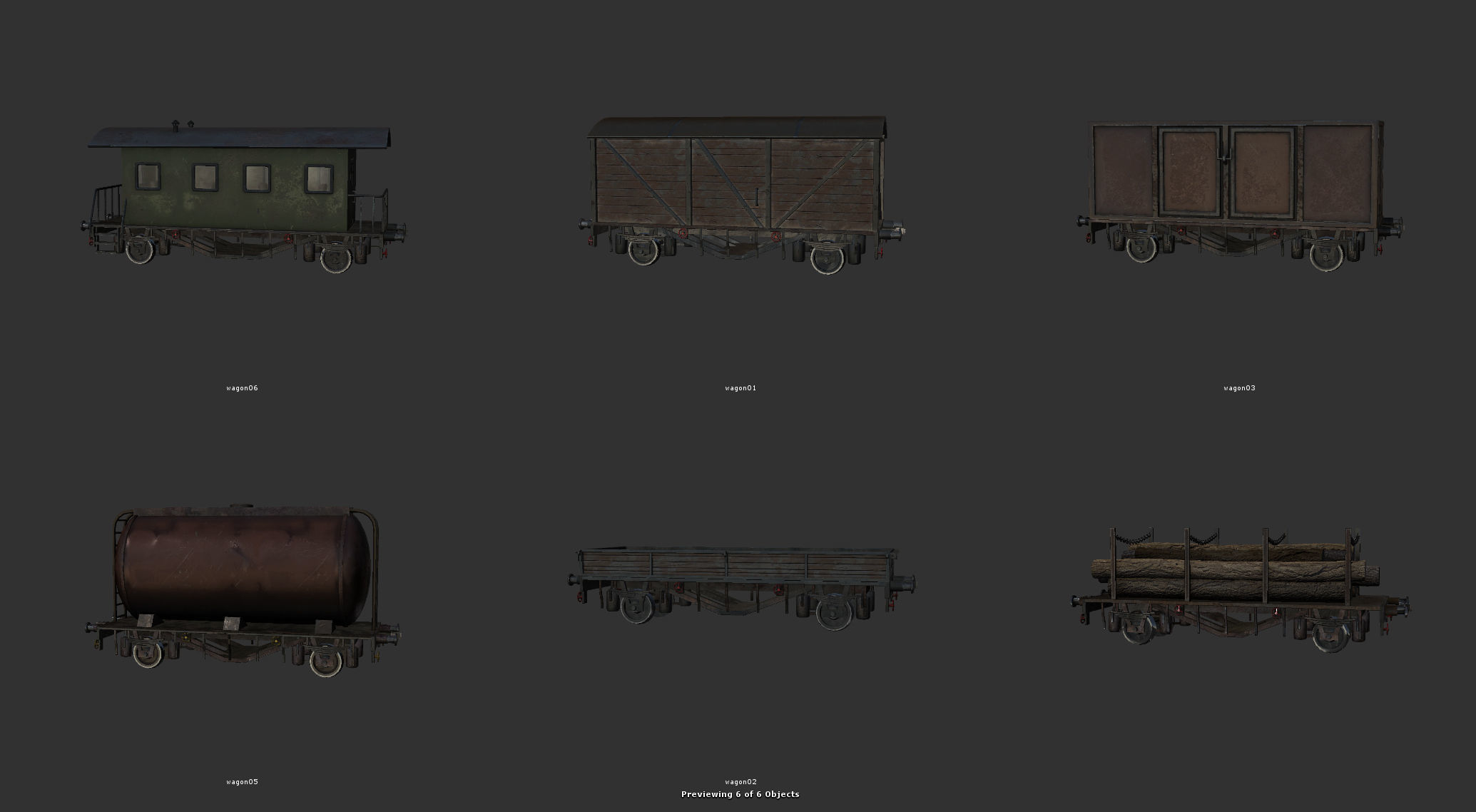 Train Construction Kit Low-poly 3D model_6