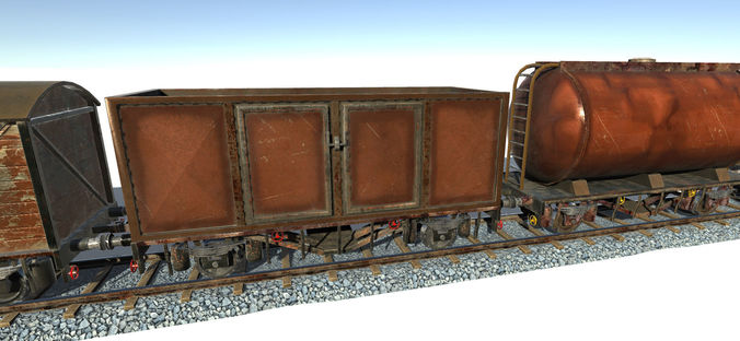 Train Construction Kit Low-poly 3D model 4