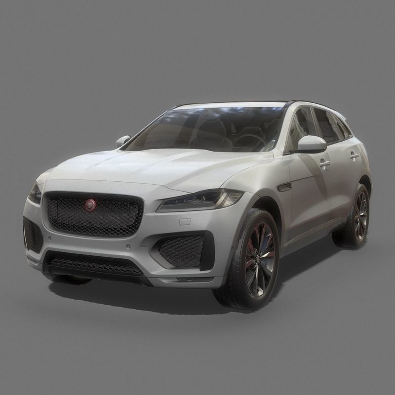 SUV Low Poly Collection jaguar pace Low-poly 3D model_27