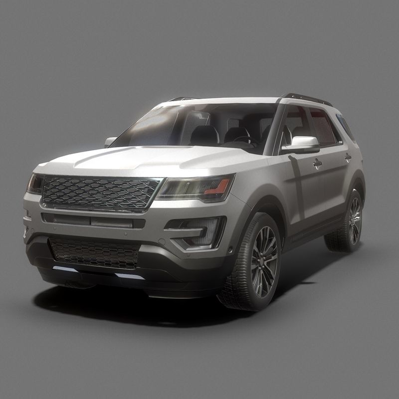 SUV Low Poly Collection jaguar pace Low-poly 3D model_15