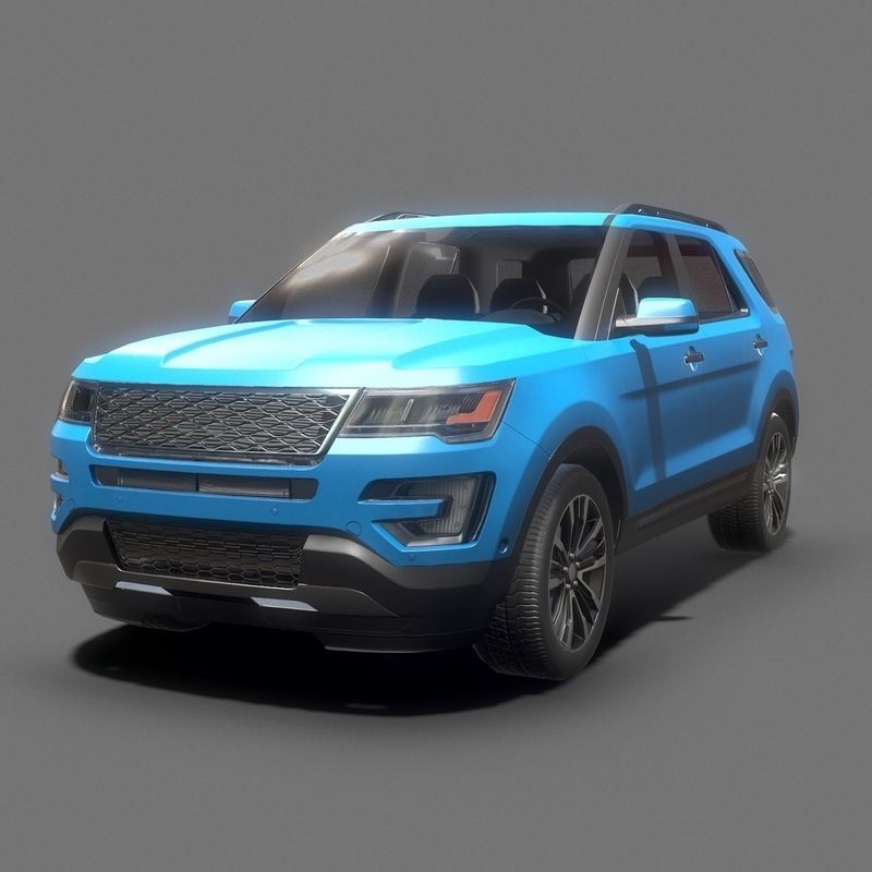 SUV Low Poly Collection jaguar pace Low-poly 3D model_13